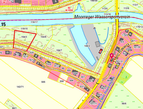 Baugrundstück in Moorrege mit Baugenehmigung für ein Doppelhaus, 25436 Moorrege / Klevendeich, Wohngrundstück